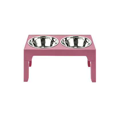 Adjustable Height Pet Feeding Bowl with Stainless Steel and Slow Feeder